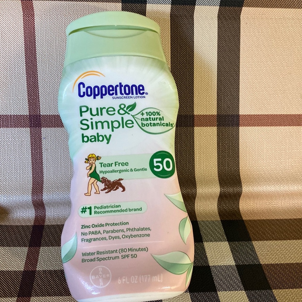 Coppertone Pure& Simple 💯 Natural Botanical SPF 50 Sunscreen
